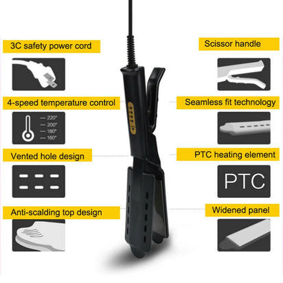 SilkFusion™ Professional Ionic Hair Straightener – Ceramic & Tourmaline